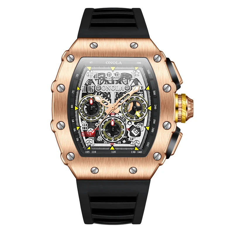 Montre à quartz originale pour homme, marque célèbre, en acier inoxydable, avec tonneau, étanche, haute qualité, offre spéciale