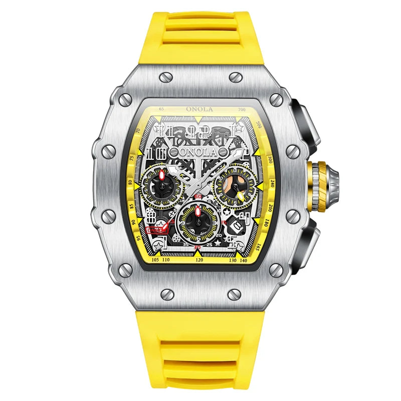 Montre à quartz originale pour homme, marque célèbre, en acier inoxydable, avec tonneau, étanche, haute qualité, offre spéciale