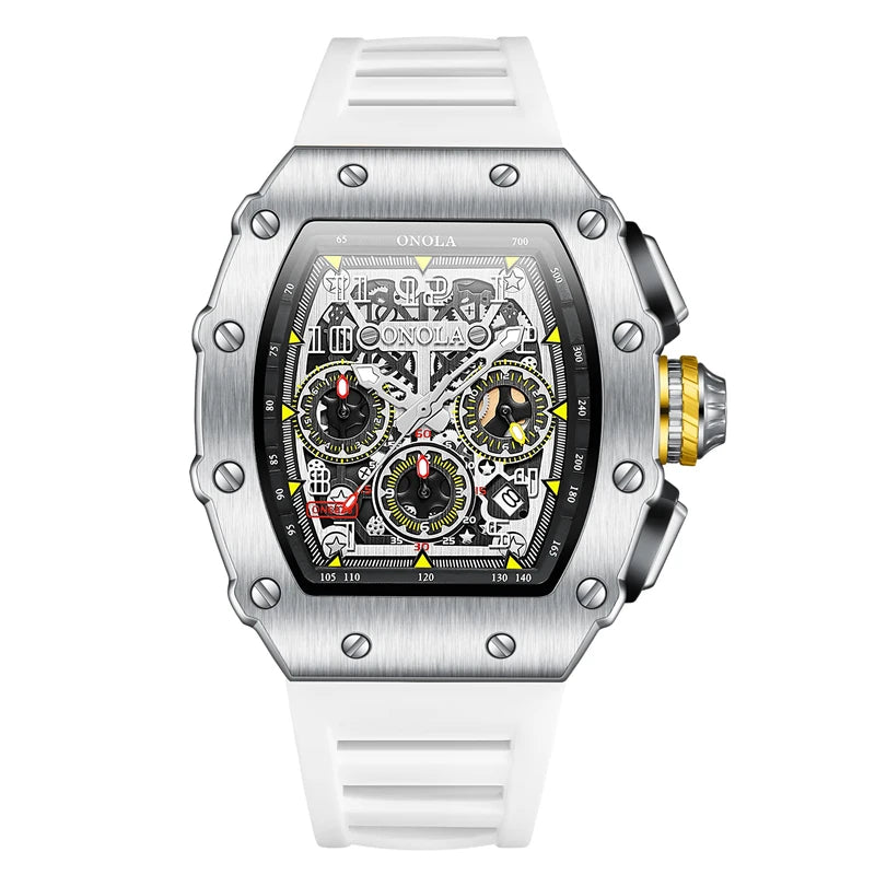 Montre à quartz originale pour homme, marque célèbre, en acier inoxydable, avec tonneau, étanche, haute qualité, offre spéciale