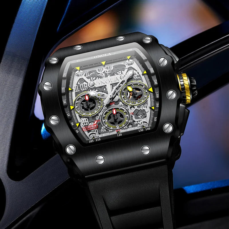 Montre à quartz originale pour homme, marque célèbre, en acier inoxydable, avec tonneau, étanche, haute qualité, offre spéciale