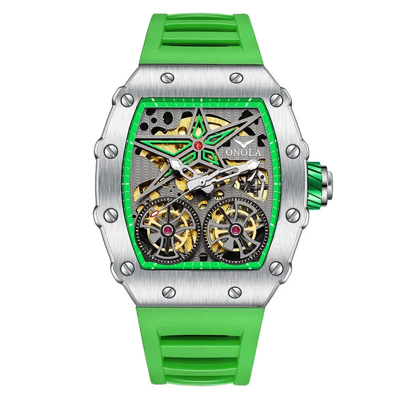 Montre mécanique entièrement automatique pour homme, nouvelle collection, ONOLA, marque tendance, creuse, luxe, étanche