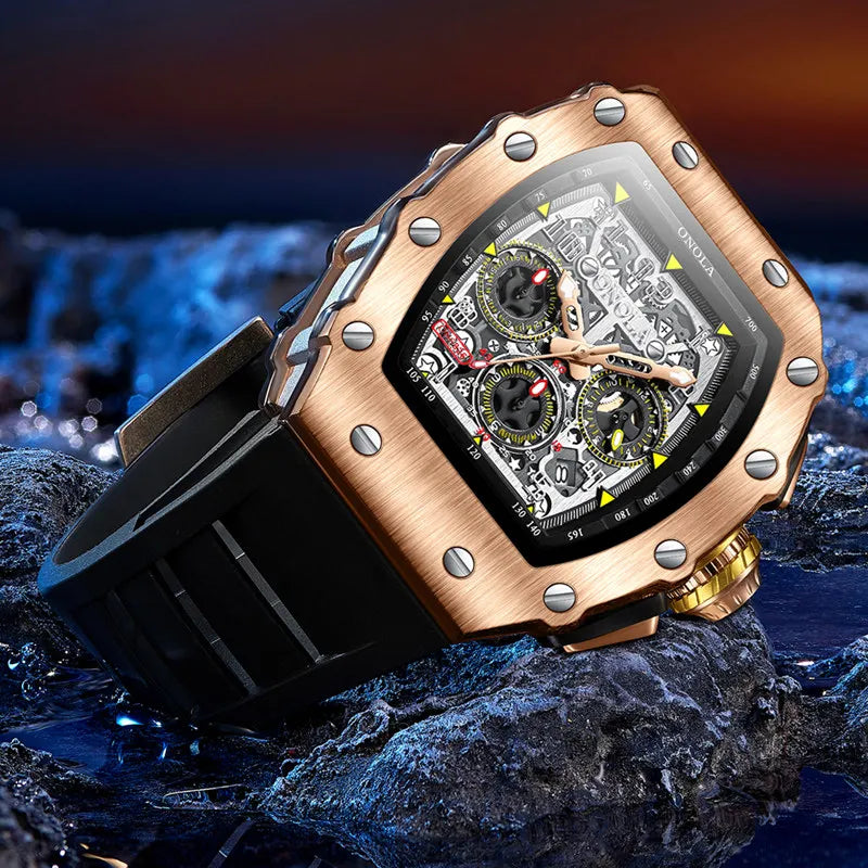 Montre à quartz originale pour homme, marque célèbre, en acier inoxydable, avec tonneau, étanche, haute qualité, offre spéciale
