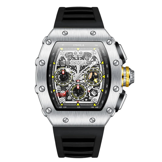 Montre à quartz originale pour homme, marque célèbre, en acier inoxydable, avec tonneau, étanche, haute qualité, offre spéciale