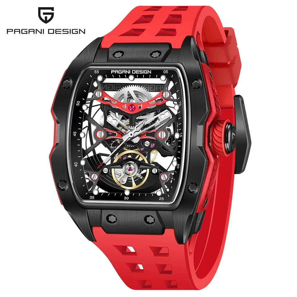 2024 New PAGANI DESIGN 42MM Hollow Out Men Mechanical Watches Luxury Sapphire Glass Automatic Watch 50M Waterproof Watch for Men