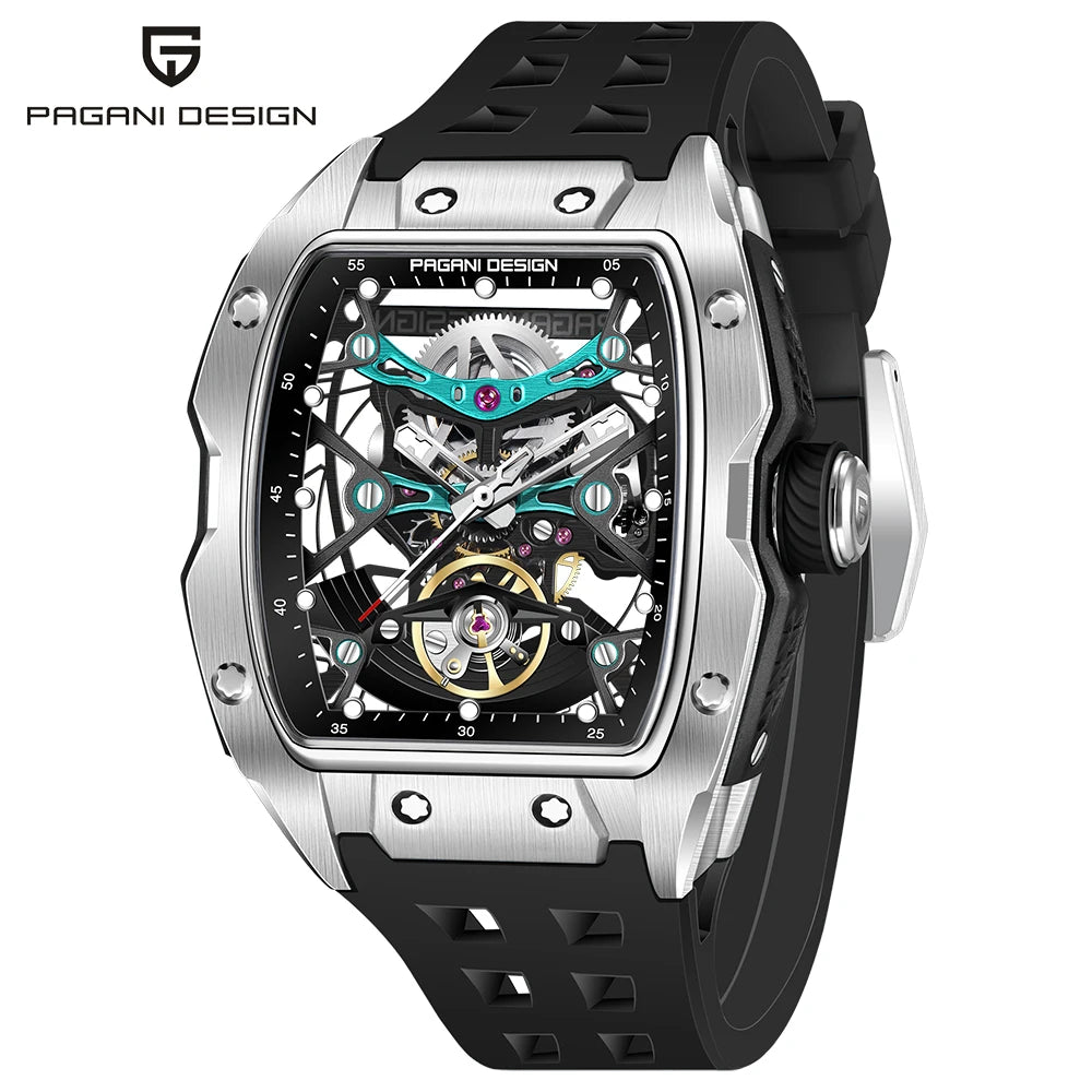 2024 New PAGANI DESIGN 42MM Hollow Out Men Mechanical Watches Luxury Sapphire Glass Automatic Watch 50M Waterproof Watch for Men