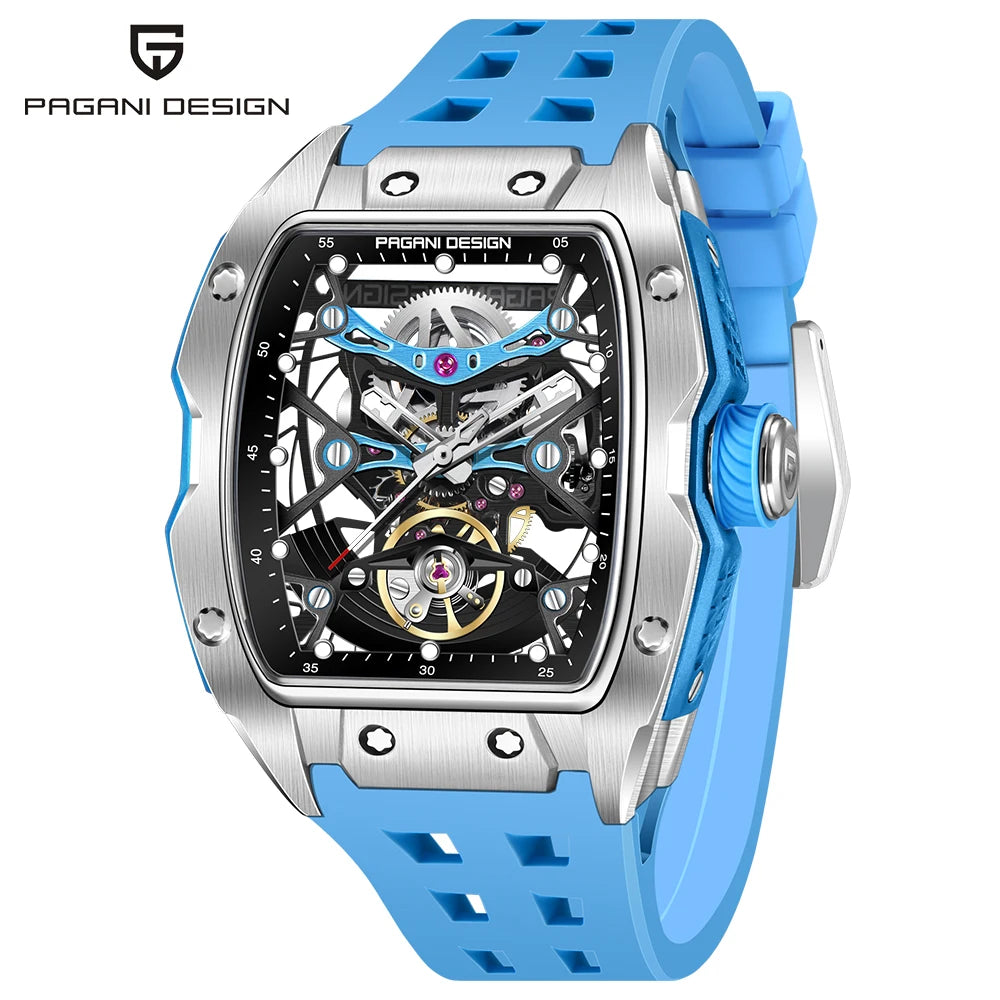 2024 New PAGANI DESIGN 42MM Hollow Out Men Mechanical Watches Luxury Sapphire Glass Automatic Watch 50M Waterproof Watch for Men