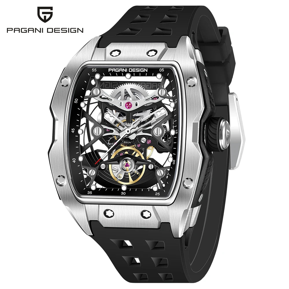 2024 New PAGANI DESIGN 42MM Hollow Out Men Mechanical Watches Luxury Sapphire Glass Automatic Watch 50M Waterproof Watch for Men