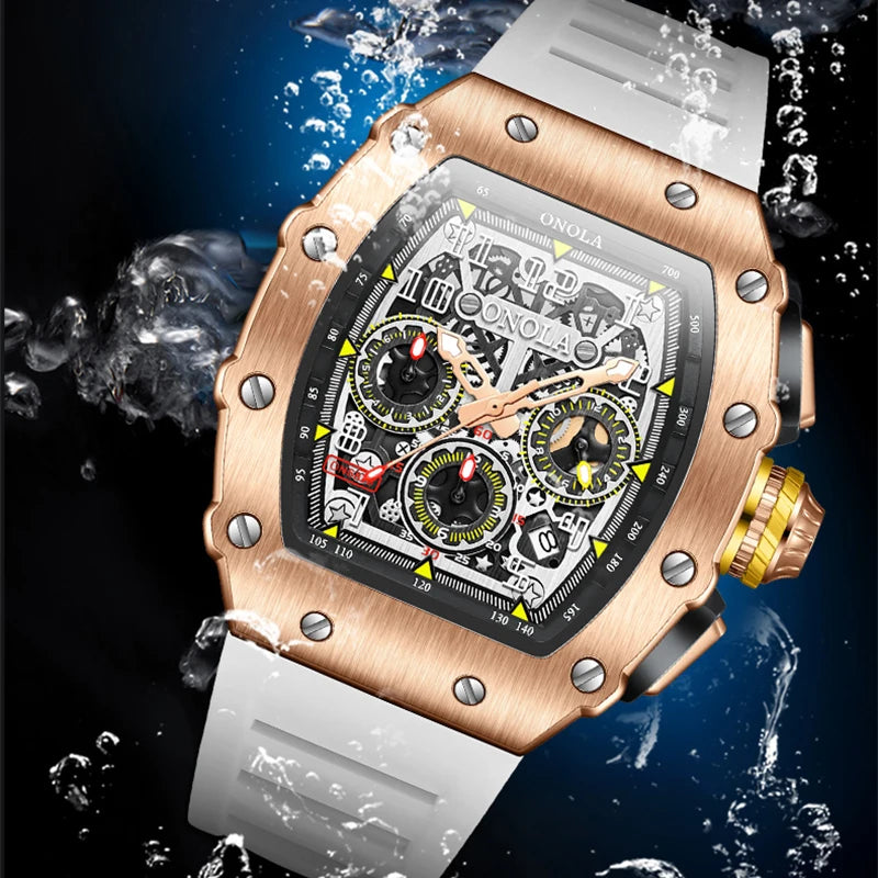 Montre à quartz originale pour homme, marque célèbre, en acier inoxydable, avec tonneau, étanche, haute qualité, offre spéciale