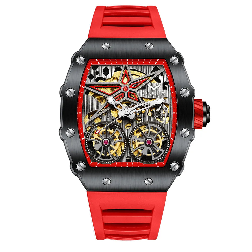 Montre mécanique entièrement automatique pour homme, nouvelle collection, ONOLA, marque tendance, creuse, luxe, étanche